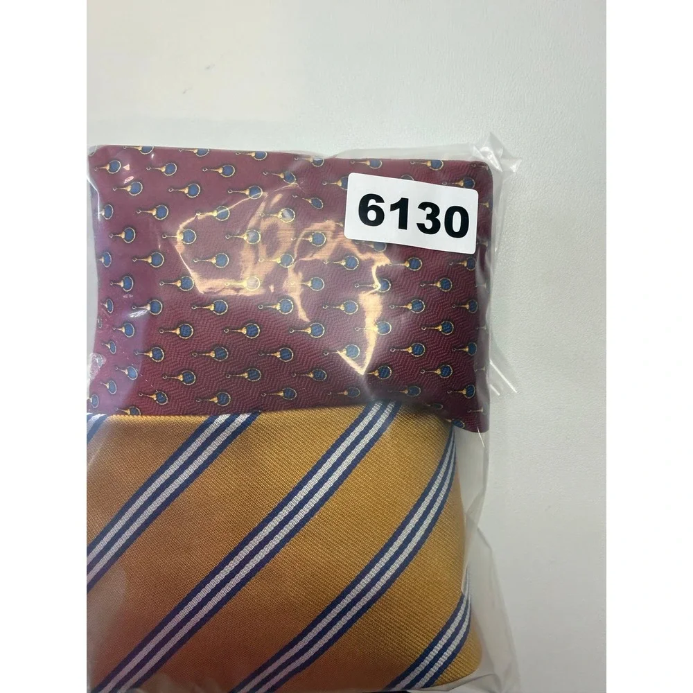 Brooks Brothers Makers Mens Silk Neck Tie Set of 2